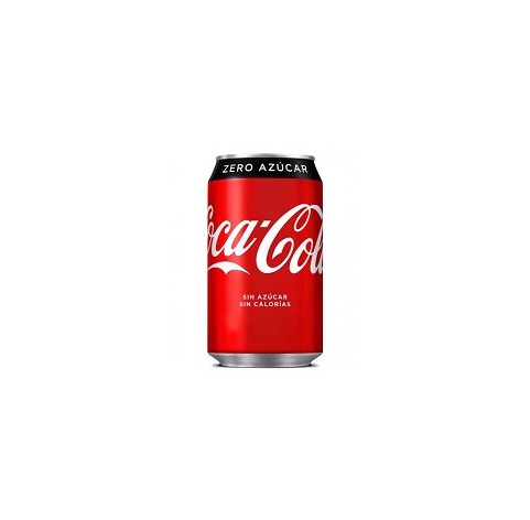 Refresco de cola Coca Cola zero sin cafeína pack de 12 latas de 33