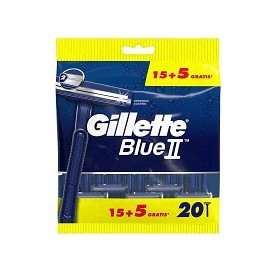 Maquinillas de Afeitar Desechables Gillette Blue II 15+5 Unidades