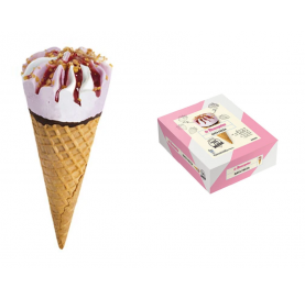 La Menorquina Strawberry and Cream Ice Cream Cone Pack 6 Units